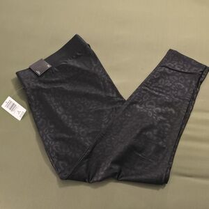 Torrid Black Leopard Embossed Leggings - Size 3